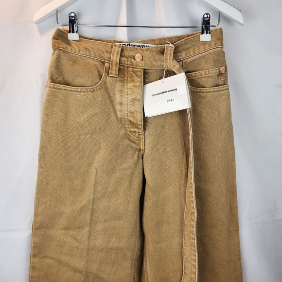Alexander Wang Brown Belted Raver Jeans size 24 BNWT - Picture 5 of 13